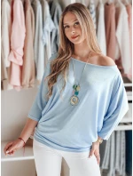 Dámska oversize maslová blúzka s príveskom LUZVIA modrá FashionStreet RY2772