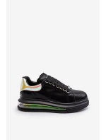 Sneakersy Damskie Skórzane GOE NN2N4030 Czarne