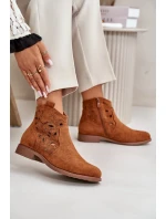 Dámske členkové topánky na zips Camel S.Barski