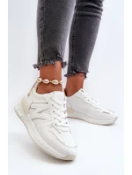 Sneakersy Damskie Z Eko Skóry Białe Kaimans