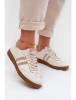 Zazoo N1068 Dámske kožené nízke tenisky Beige