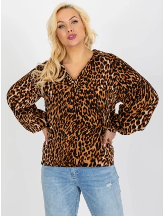 Košeľa LK KS 509188.38P svetlo hnedá