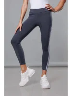 Dámske bavlnené legíny v grafitovej farbe s lampasmi (YW06038) Dámske bavlnené legíny v grafitovej farbe s lampasmi (YW06038)