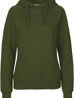 Neutral O 83101 Dámska mikina s kapucňou z bio bavlny 77.8311 military