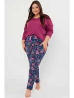 Talianska móda Folk long length sp. farba:blackberry/print