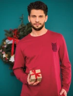 Pánske pyžamo Key MNS 471 B25 dĺžka/r M-2XL Pánske pyžamo Key MNS 471 B25 dĺžka/r M-2XL