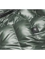 Zelená prešívaná bunda pre prechodné obdobie (BR9790-10)