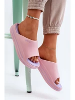 Klapki Damskie Na Platformie Big Star NN274A035 Różowe Klapki Damskie Na Platformie Big Star NN274A035 Różowe