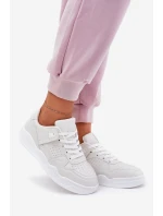 Buty Sportowe Sneakersy Damskie Z Eko Skóry Białe Telisiria