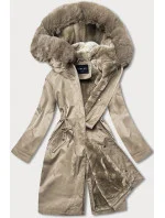 Dámska zimná bunda Teddy beige (b537-46) Dámska zimná bunda Teddy beige (b537-46)