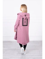 Tmavo ružová bunda oversize s kapucňou Tmavo ružová bunda oversize s kapucňou