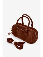 Malá taška typu Kufr s eko semišem Camel Annelle