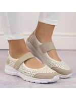 Pohodlné šnurovacie topánky Rieker W RKR575A beige
