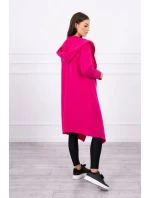 Dlhá pláštenka s kapucňou fuchsiová