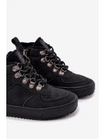 Buty Trekkingowe Trapery Dziecięce Ocieplane Big Star SS374075 Czarne