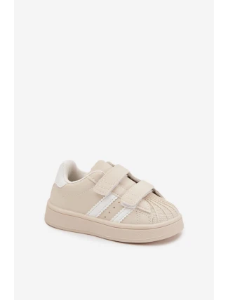 Dětské Sportovní Boty Tenisky Z Eko Kůže Béžové Renel