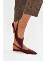 Baleríny Ze Zlatou Sponou Bordové Iverelle