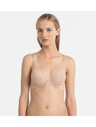 Podprsenka s kosticou QF1436E telová - Calvin Klein Podprsenka s kosticou QF1436E telová - Calvin Klein