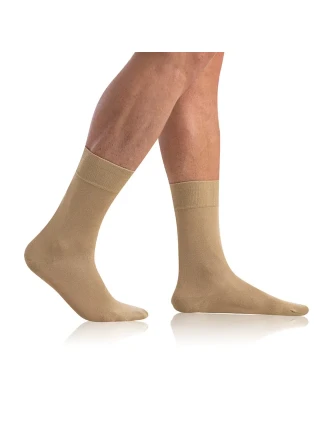 Bambusové klasické pánske ponožky BAMBUS COMFORT SOCKS - Bellinda - béžová Bambusové klasické pánske ponožky BAMBUS COMFORT SOCKS - Bellinda - béžová