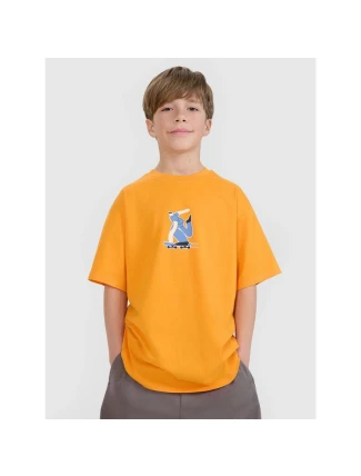 Chlapčenské tričko s potlačou 4F 4FJRSS25TTSHM2641-70S