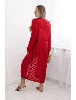 Dlhý sveter Super KID Mohér červený