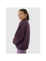 Dievčenská mikina bez kapucne 4F 4FJRSS25TSWSF2058-50S