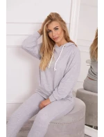Šedá mikina s kapucňou