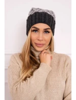Milano fleecová čiapka K203 svetlo šedá + grafitová