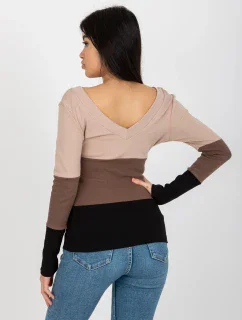 Blúzka RV BZ 8429.31P čierna a béžová