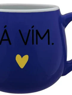JÁ VÍM. - modrý keramický hrníček 300 ml