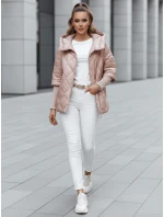Dámska prechodná prešívaná bunda oversize PUFFILOF pink FashionStreet TY4854