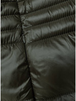 Dámska prešívaná bunda v army farbe pre prechodné obdobie (2M-052)