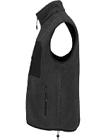 SOL'S Fury Bodywarmer – fleecová vesta Sherpa 25.4041, uhlíkovosivá/čierna SOL'S Fury Bodywarmer – fleecová vesta Sherpa 25.4041, uhlíkovosivá/čierna
