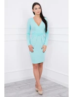 Priliehavé šaty s výrezom pod poprsím mint Priliehavé šaty s výrezom pod poprsím mint