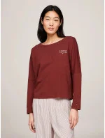 Dámske tričko s dlhým rukávom UW0UW04153 DW5 bordová - Tommy Hilfiger Dámske tričko s dlhým rukávom UW0UW04153 DW5 bordová - Tommy Hilfiger