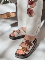 Dámske žabky FLATSTEP camel FashionStreet ZY0895