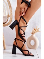 Klasyczne Sandały Na Obcasie Czarne Lucetta