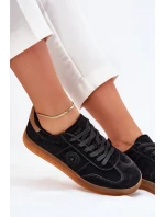Zamszowe Sneakersy Damskie Big Star RR274851 HI-POLY SYSTEM Czarne