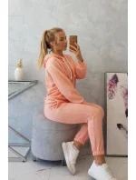 Súprava mikiny s kapucňou marhuľová