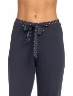 Dámske pyžamo 15068 - 572 tmavo modrá s bodkami - Vamp Dámske pyžamo 15068 - 572 tmavo modrá s bodkami - Vamp