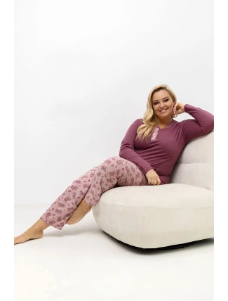 Pohodlné pyžamo pre plnoštíhly model 221191 Forever Pink