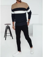 Pánsky tmavomodrý sveter FashionStreet WX2284 Pánsky tmavomodrý sveter FashionStreet WX2284