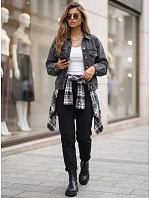 Dámska džínsová bunda oversize STEFANIA, čierna, FashionStreet TY6011 Dámska džínsová bunda oversize STEFANIA, čierna, FashionStreet TY6011