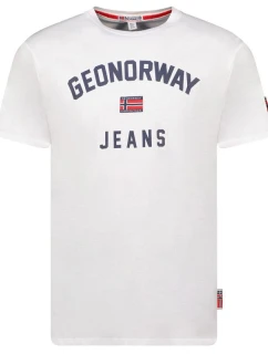 Geografické tričko Nórsko Jassier 254 M SY1361H/GN-White pánske