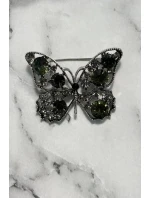 Brošňa Motýľ A-2-21-7 zelené + striebro Brošňa Motýľ A-2-21-7 zelené + striebro