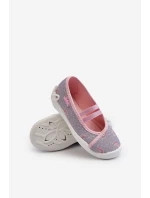Kapcie Baleriny We Wzorki Befado 116X328 Szaro-Różowe