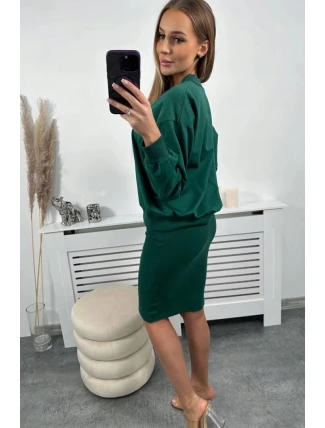 Dámsky set šiat a mikiny 9450 zelená - Kesi