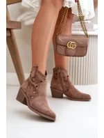 Topánky na podpätku HY42-086 hnedé - Krok vo veľkom štýle Topánky na podpätku HY42-086 hnedé - Krok vo veľkom štýle