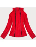 Červená dámska mikina s nízkym stojačikom (HH020-05)