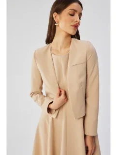 S368 Sako s otvoreným predným dielom - béžové